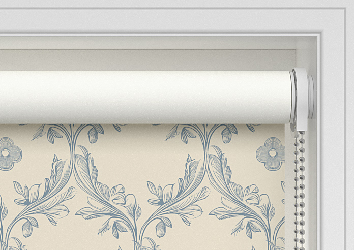 Trellis Prints, Vine and Bloom Romsey Raffs Blue - Twist&Fit Roller Blind - Image 10